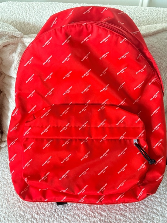 Balenciaga Other - Balenciaga Explorer Red Logo Print Nylon Backpack Black Straps